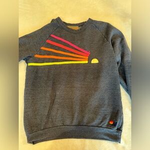 Blue aviator nation sunrise crew neck